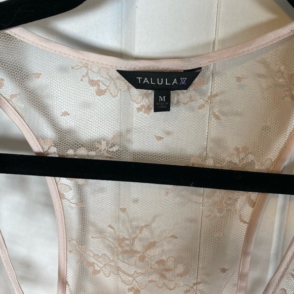 💚 Talula Sheer Lace Tank Top - Light Pink - Picture 2 of 4